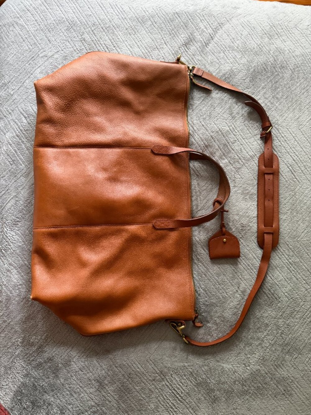 Madewell Transport Weekender Leather Bag English Saddle - Excellent Condition - Picture 3 of 9